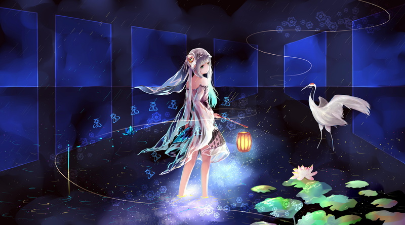 5K, dress, lantern, Yin and Yang, Chinese dress