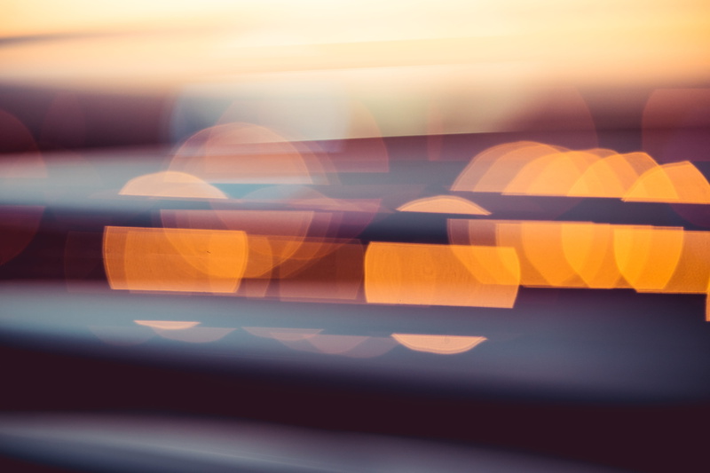 land Vehicle, speed, street, defocused, Sunset, refraction, motion, studio shot, bright, pattern, lights, dark, traffic, illuminated, orange, backgrounds