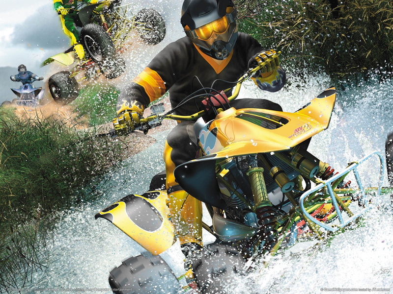 motion, outdoors, ATV Offroad Fury 2, aquatic sport, transportation, 720P, sport, group of people, extreme sports, men, headwear, adventure, helmet, underwater