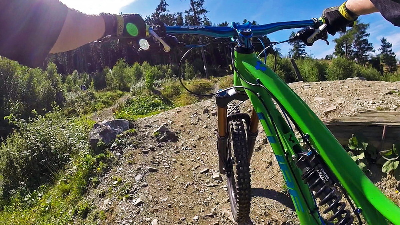 sky, outdoors, partly cloudy, nature, cycling, agriculture, metal, suspension, bike, sporty, full, wheels, mtb, transportation, mountains, forest, vehicle