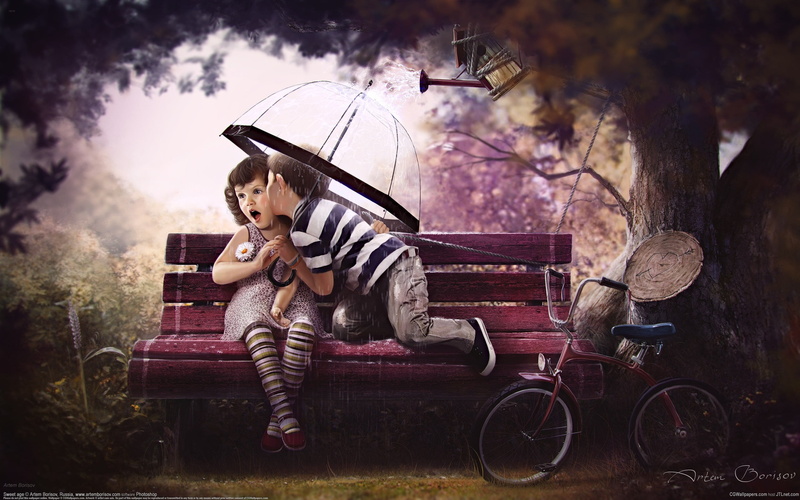 looking at camera, lifestyles, full length, offspring, hat, bike, autumn, artem borisov, child, 2K, sitting, childhood, bench, enjoyment, happiness, near