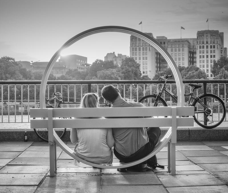 jeppe hein, building exterior, united kingdom, bench, people, positive emotion, couple in love, women, architecture, full length, outdoors, 4K, london
