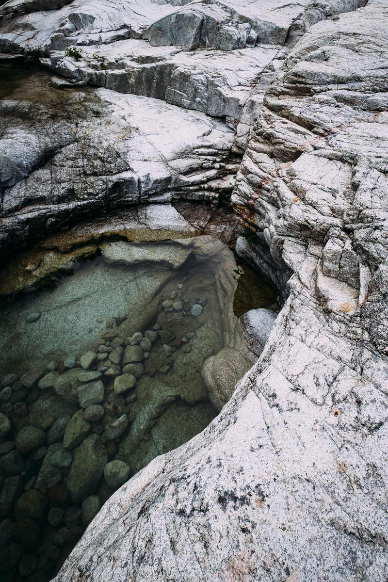 mountain, rock formation, tranquility, france, high angle view, zonza, lake, day, non-urban scene, scenics - nature, formation, nature, stone, environment
