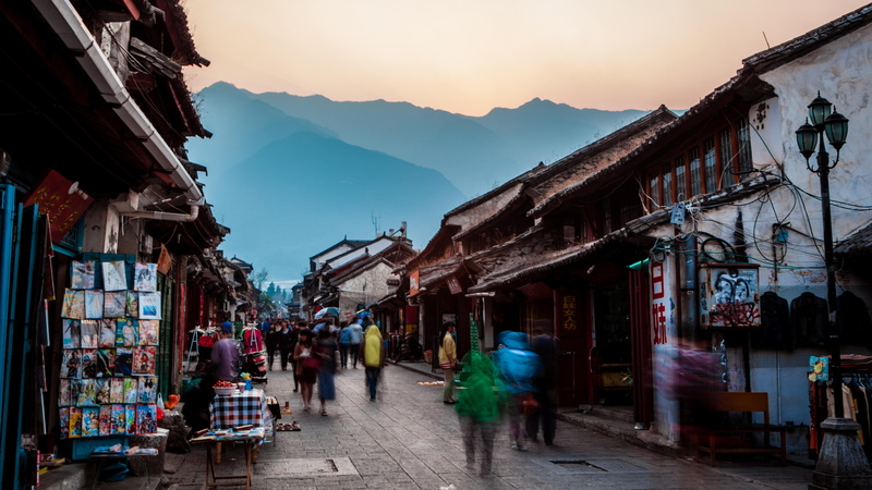 asia, 5k uhd, sky, market, neighbourhood, town, dali, alley, china, street, marketplace, 5k, city, 5K, yunnan