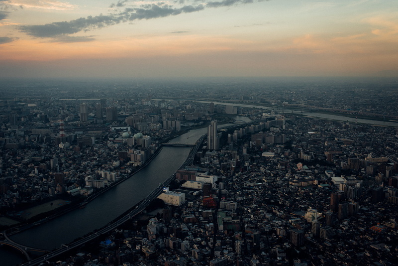 cityscape, skyscraper, sky, bridges, crowded, buildings, tokyo, built structure, architecture, river, city, high angle view, tokyo skytree station, 1080P