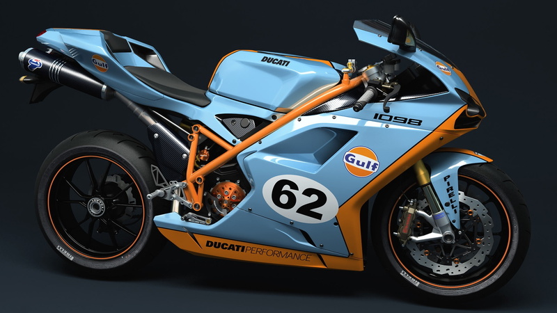 1080P, Motorcycle, Ducati, gulf