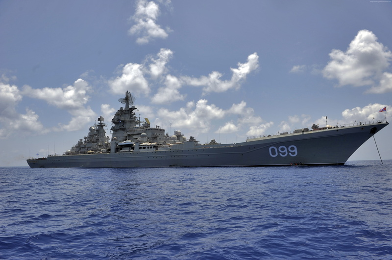 heavy missile cruiser, battlecruiser, 4K, Russia, Pyotr Velikiy, Russian Navy, Kirov-class, 099