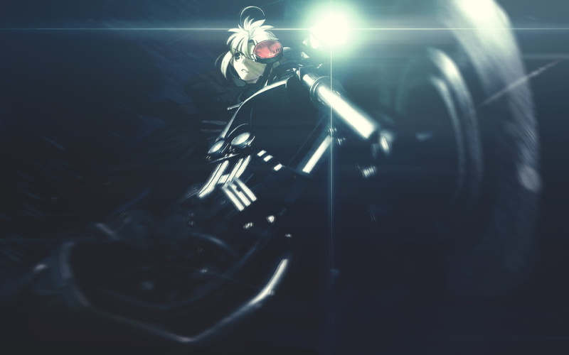 bike, awesome, 1080P, anime girl, fate, beautiful, hd, art, zero, girl, beauty, stay, badass, anime, night