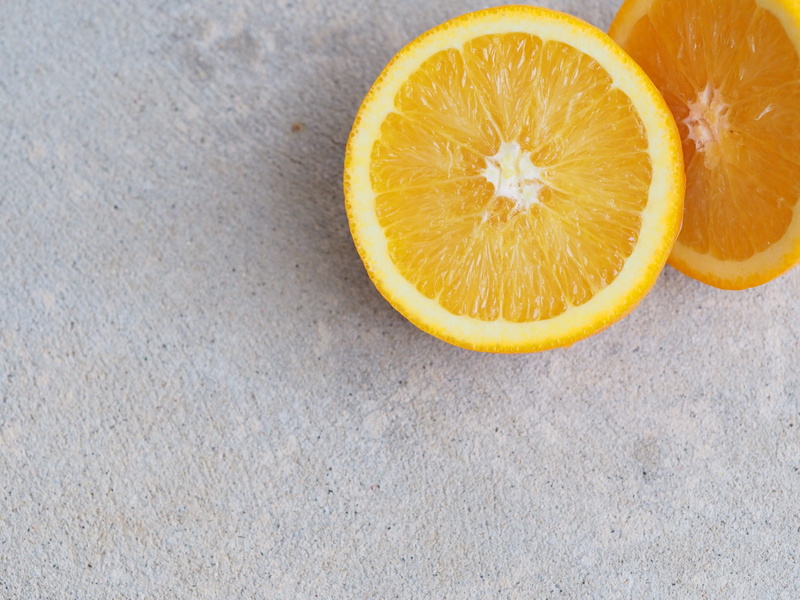 food, fresh, orange, half, ripe, refreshing, juicy, no people, antioxidant, orange - fruit, chopped, color, simple, citrus, high angle view, minimal, sour taste