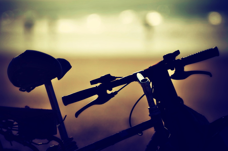exercise, black, microphone, transportation, bicycle, outdoors, bike, communication, beach, sky, day, vintage, 4K, sunset, technology, no people, stage