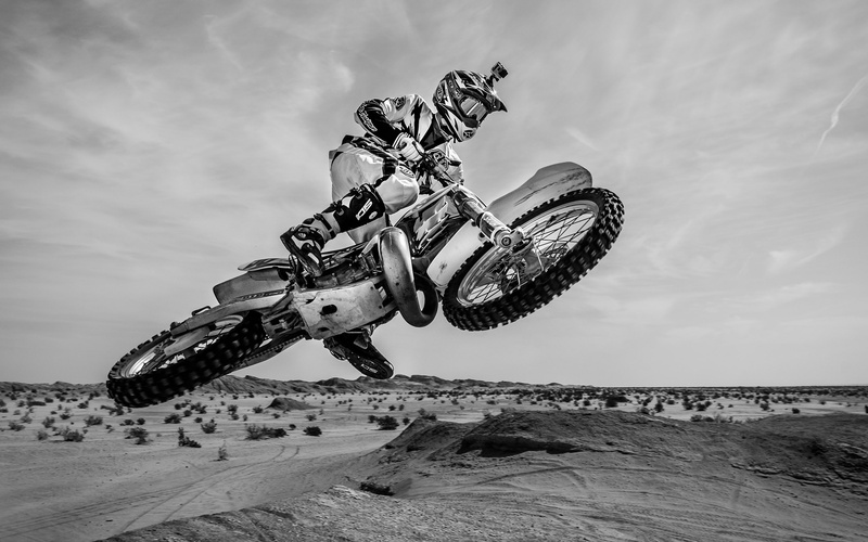 hd, dirtbike, bw, jump, 2K, sports