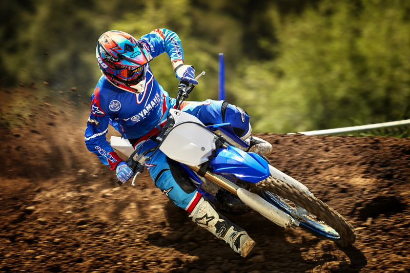 Motocross Motorcycle, white, 4K, bike, blue, dirt, motocross, 2018, Yamaha YZ250, 4K