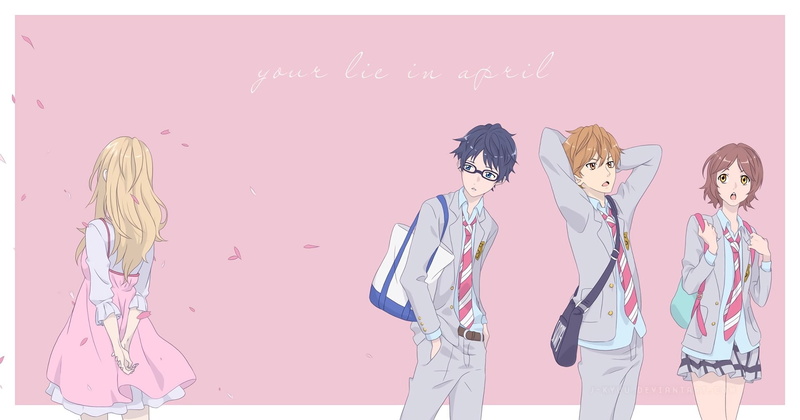 Kousei Arima, 1080P, Kaori Miyazono, Ryota Watari, Your Lie in April, Tsubaki Sawabe, Anime