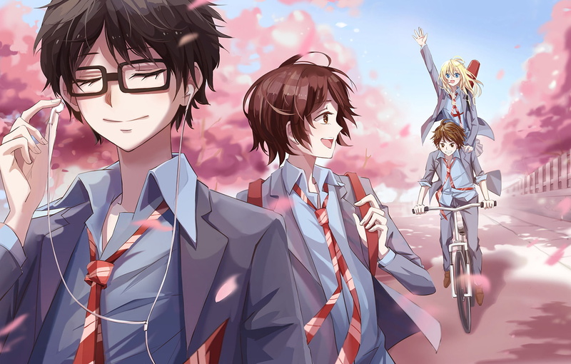 1080P, Kaori Miyazono, Tsubaki Sawabe, Your Lie in April, Anime, Ryota Watari, Kousei Arima