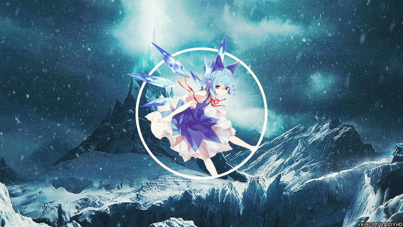 anime girls, picture-in-picture, anime, Touhou, 1080P, Cirno