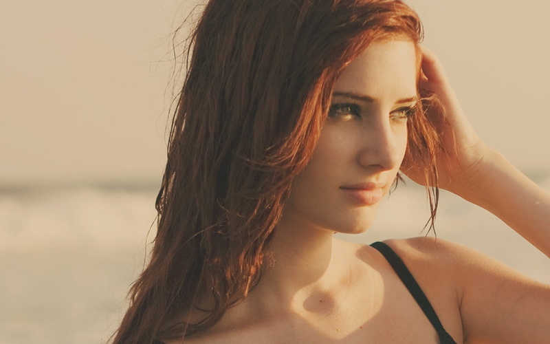 beautiful woman, 720P, contemplation, beauty, women, beautiful people, young women, hair, portrait, adult, headshot, long hair, water, model, Susan Coffey