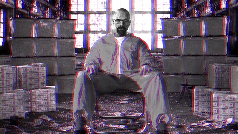 Anaglyph 3D, Breaking Bad, 1080P, Walter White