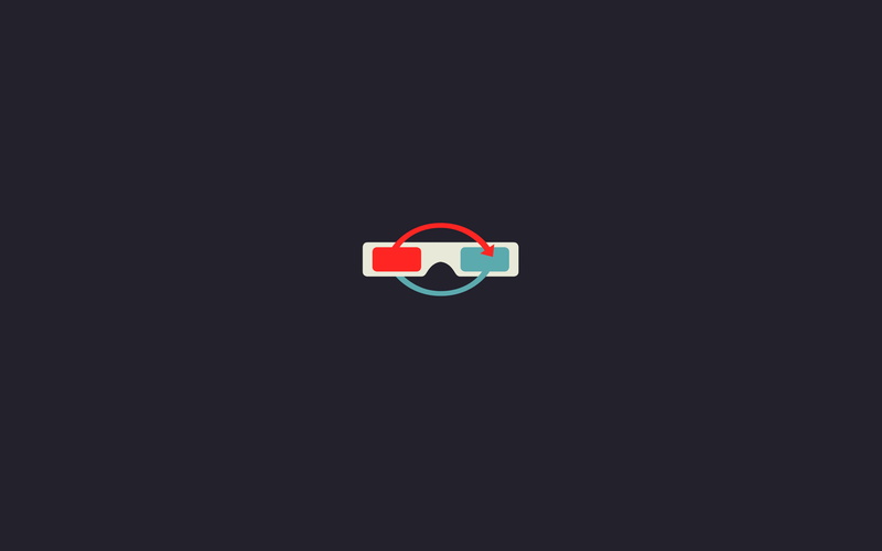 glasses, minimalistic, 2K, 2560x1600, red and blue 3d glasses, 3d anaglyph glasses, red cyan 3d glasses