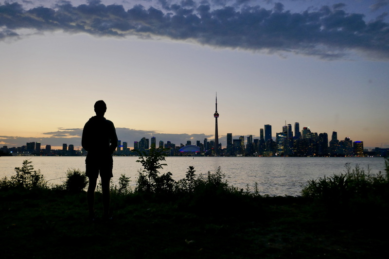 landscape, standing, sky, building, sea, cityscape, building exterior, sports, fitness, office building exterior, looking at view, canada, skyscraper, real people