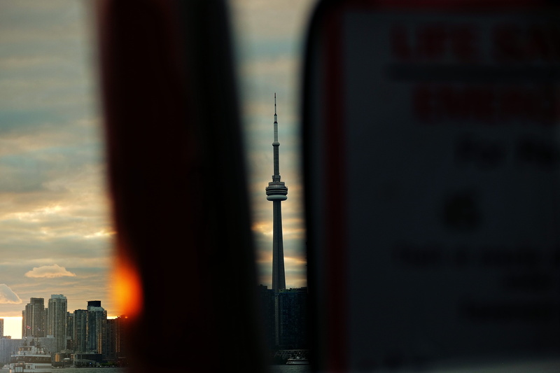 toronto, focus on background, travel destinations, ontario, built structure, sky, 4K, spire, tall - high, office building exterior, cloud - sky, sunset