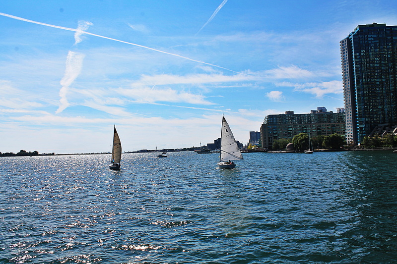 4K, blue, bay, built structure, day, sailboat, architecture, sea, island view, nautical vessel, summer view, no people, fishing industry, toronto, transportation