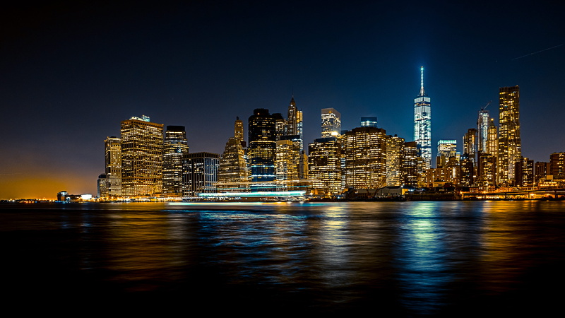 bay, night, city, sky scrapers, light, sky line, nyc, structural, water, downtown district, buildings, built structure, river, travel destinations, architecture