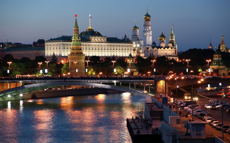 la, moscou, 2K, nuit, kremlin