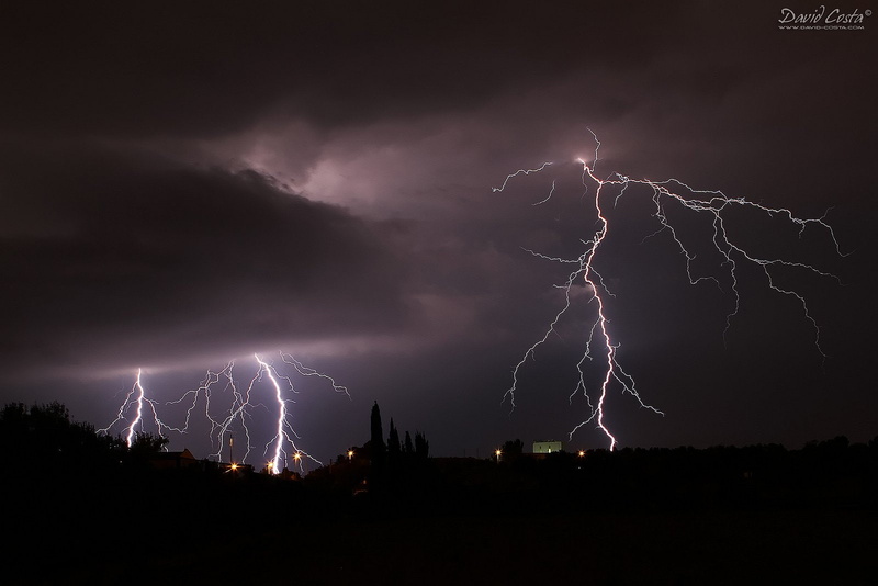 720P, eclair, nuit, lightning, thunder, storn, walppaper, sky, nature, flash, foudre, night