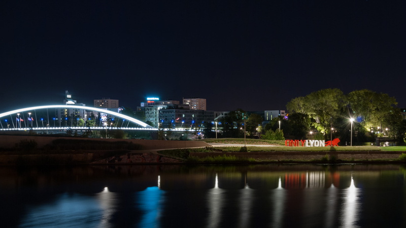 travel destinations, nuit, cityscape, illuminated, river, bridge - man made structure, lyon, bridge, 2K, waterfront, city, water, connection, no people