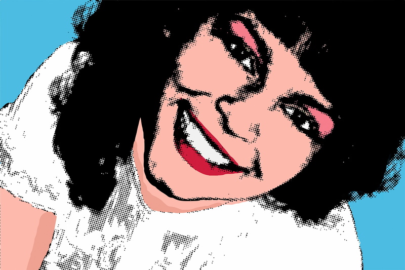 royalty  stock, light blue, Argentina, lipstick, tribute, photoshop effect, digital art, ana (name), illustration, Andy Warhol, white, artwork, 1080P