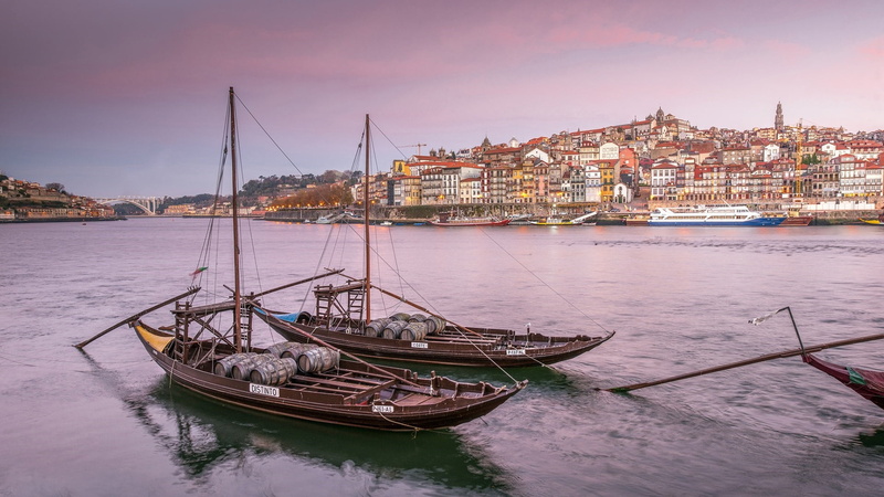 outdoors, building exterior, no people, nature, travel destinations, porto, nautical vessel, portugal, pier, sailing ship, port, sky, cityscape, river douro