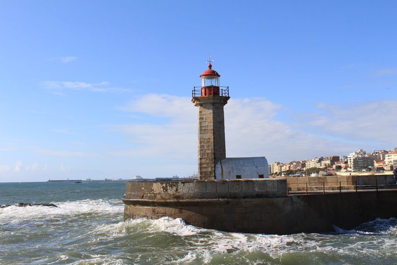 motion, land, 5K, water, nature, cloud - sky, architecture, porto, portugal, lighthouse, sea, tower, outdoors, protection, port, built structure, building