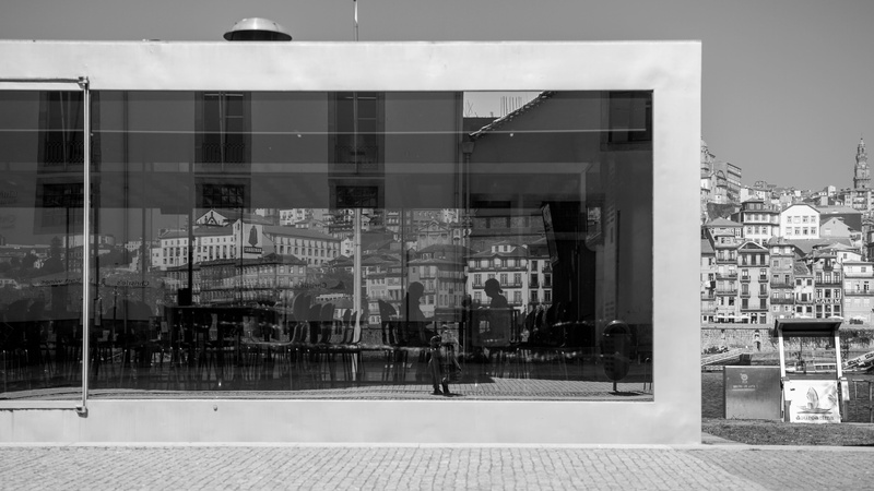 porto, sunlight, building, couple, shadows, transparent, residential district, no people, 5K, store, building exterior, oporto, portugal, reflection, outdoors