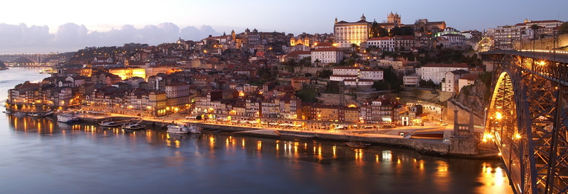 no people, architecture, landscape, cityscape, invicta, built structure, bridge, reflection, nature, Porto, lights, dusk, water, building, building exterior