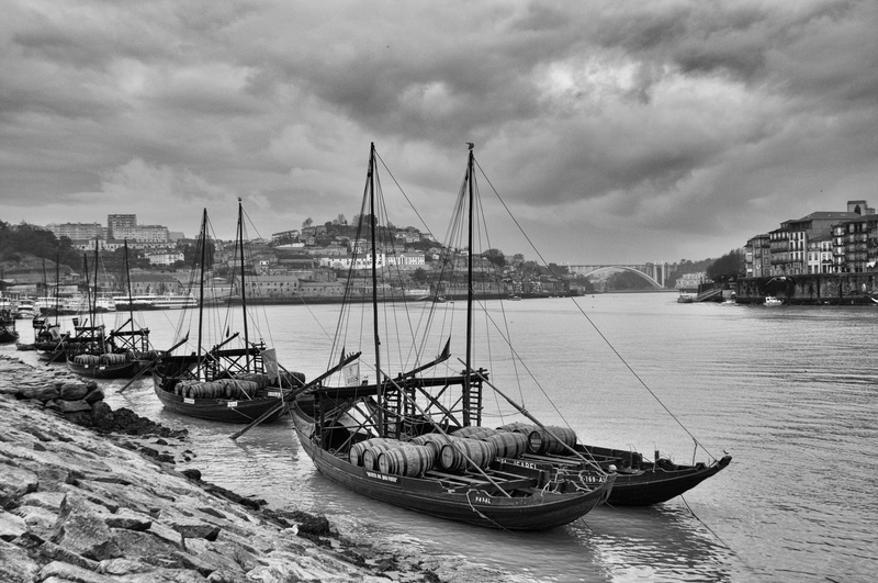 outdoors, city, moored, transportation, no people, douro, travel, sailboat, water, nautical Vessel, travel destinations, mast, ribeira, rabelo boat, cloud - sky