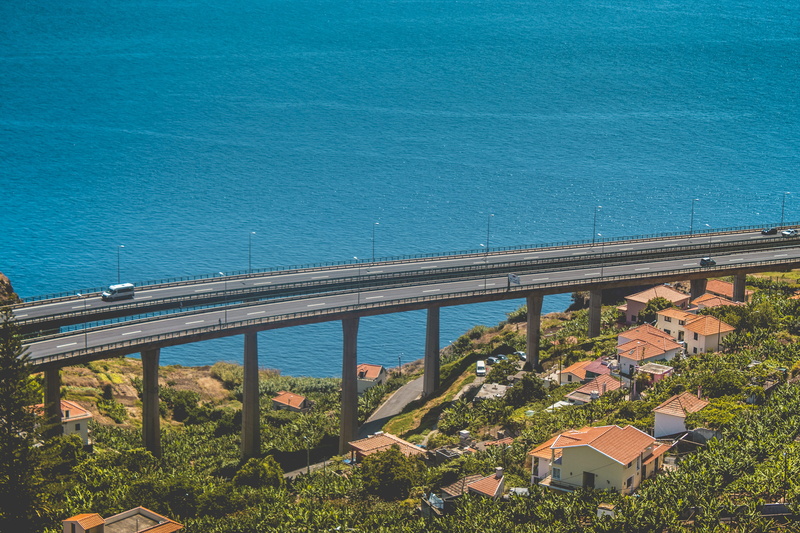near, ilha da madeira, nature, no people, building, photo, architecture, aerial, outdoors, concrete, blue, body, plant, highway, day, scenics - nature