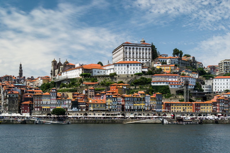 city, panoramic, outdoors, built structure, travel destinations, river, residential district, nature, sky, ribeira, no people, apartment, cloud - sky, building exterior