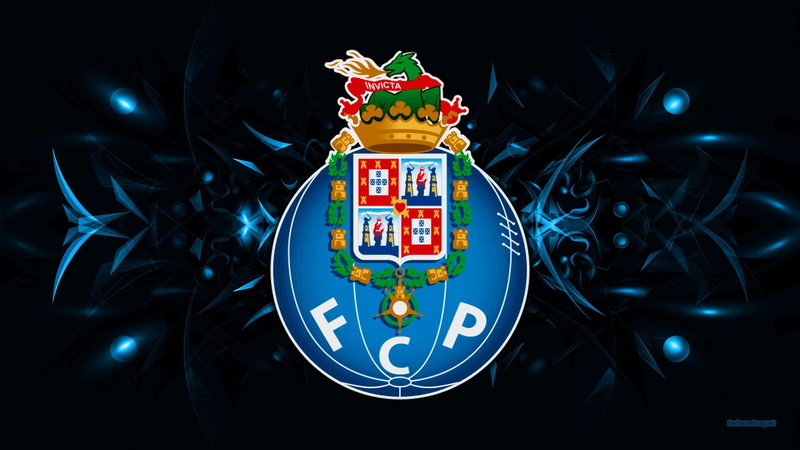 western script, F.C. Porto, sign, shape, symbol, design, black background, no people, 2K, communication, glowing, art and craft, text, pattern, creativity