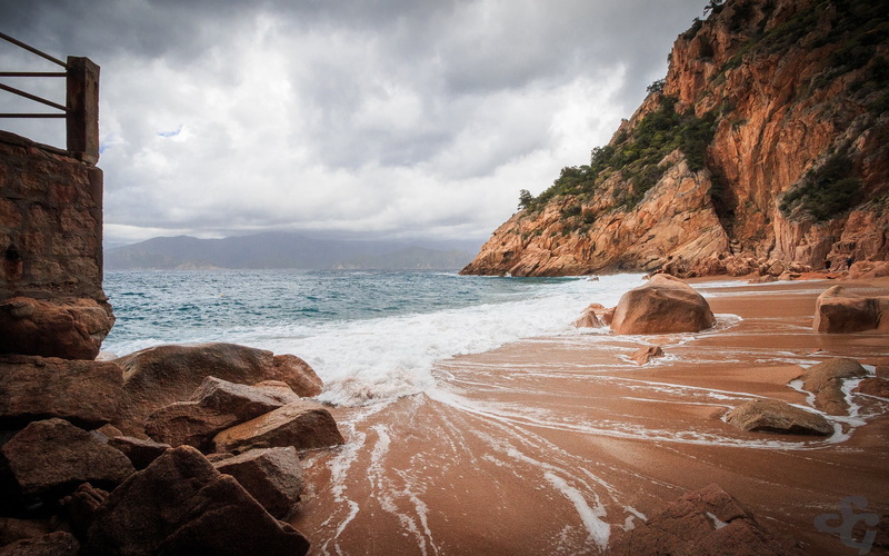 outdoors, formations, nature, 1080P, beach, Corsica, rock - object, body, mammal, motion, mountain, water, rock formation, land, scenics - nature, wave