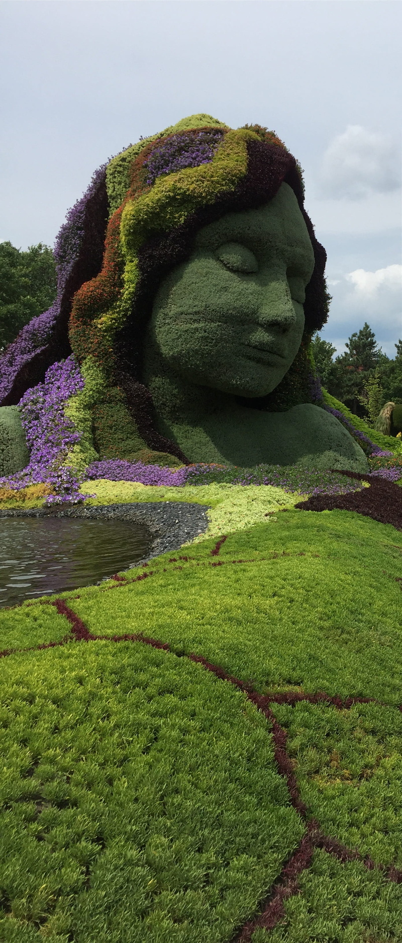 tranquil scene, statue, growth, cloud - sky, gaia, park, ancient, earth, plant, sculpture, mother nature, mother, art and craft, love, tranquility, tree