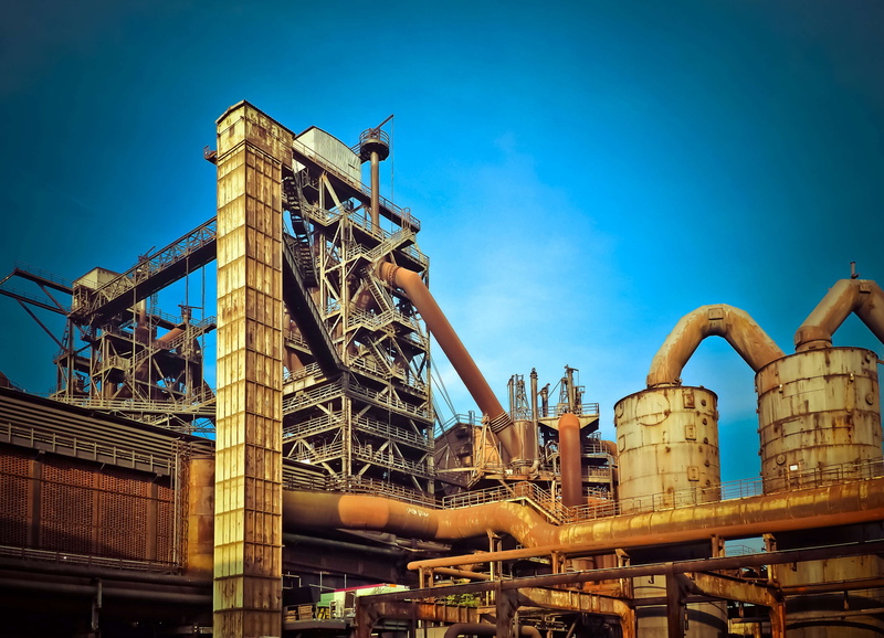 day, pollution, architecture, metal industry, built structure, pipe - tube, industry, rusty, metal, outdoors, industrial equipment, industrial plant, blue