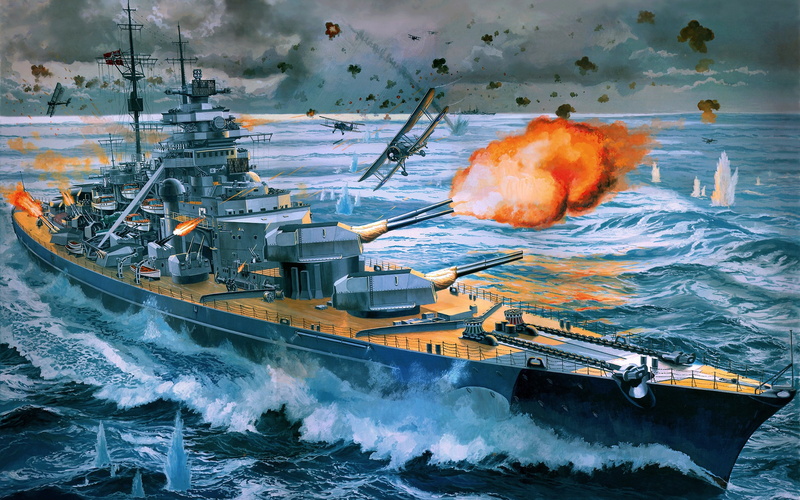german battleship bismarck, 2K