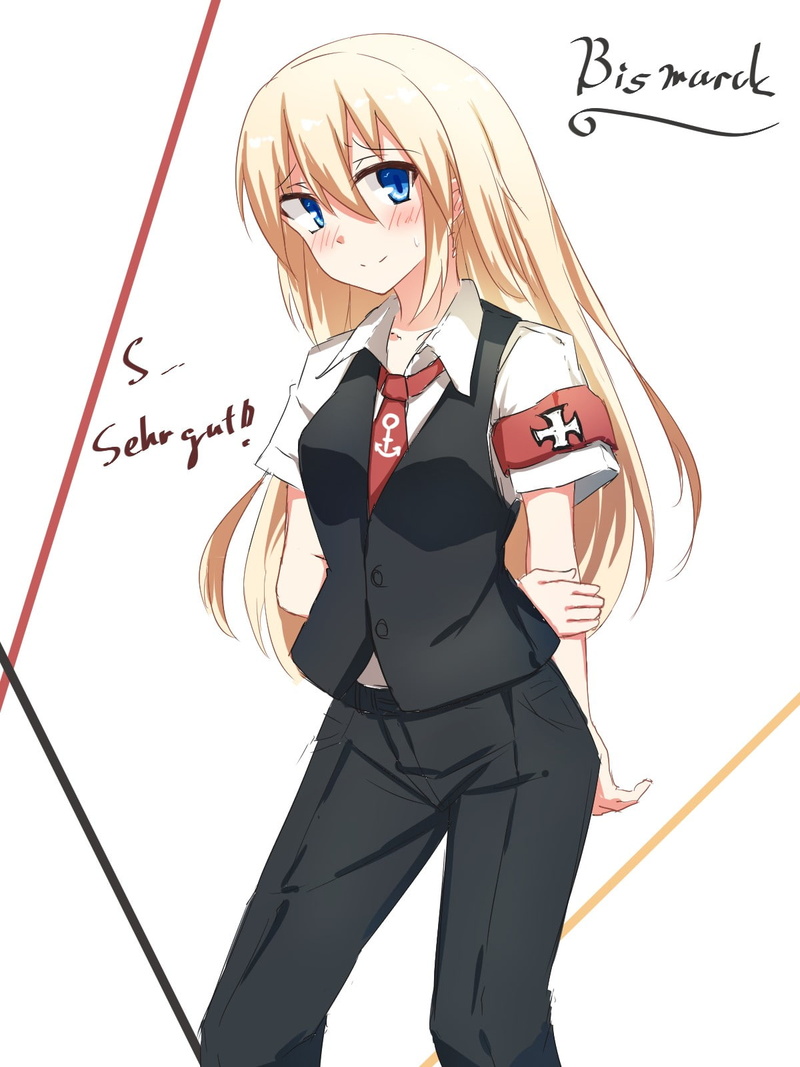 young adult, hair, studio shot, one person, front view, anime girls, women, young women, blond hair, three quarter length, Kantai Collection, long hair