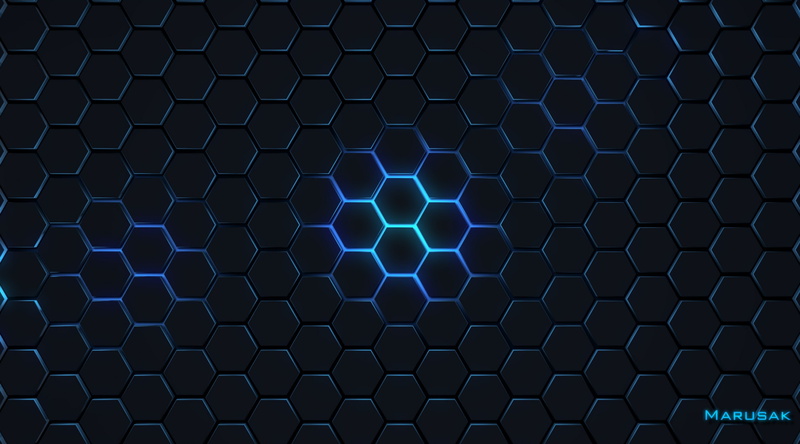 full frame, grid, blue, repetition, digital, silver colored, science, steel, exagon, complexity, 4K, exagons, circle, 3D, wireless technology, metal, aero