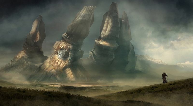 game, mountain, real people, beauty in nature, scenics - nature, physical geography, digital, fantasy art, ruin, solid, Lords of the Fallen, nature, application
