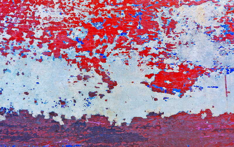 art and craft, built structure, rust, close-up, old, wall - building feature, blossom, pollution, flower, abstract, blue, modern art, plant, full frame