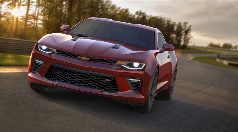 muscle car, Chevrolet Camaro SS, red, coupe, 4K
