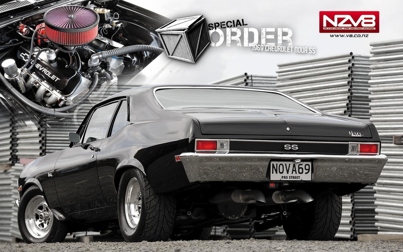 chevy nova, 1080P, nova, cassic car, chevy, hot rod, mustang, black, high performance, muscle car, chevrolet, cars, ss