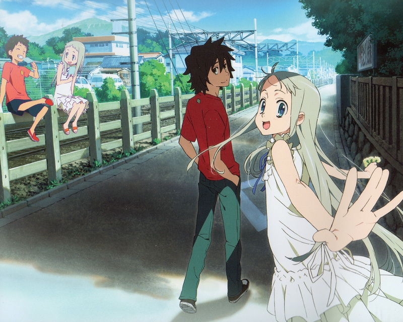 two people, outdoors, women, bonding, girls, day, child, positive emotion, females, casual clothing, anime, anime boys, building exterior, built structure