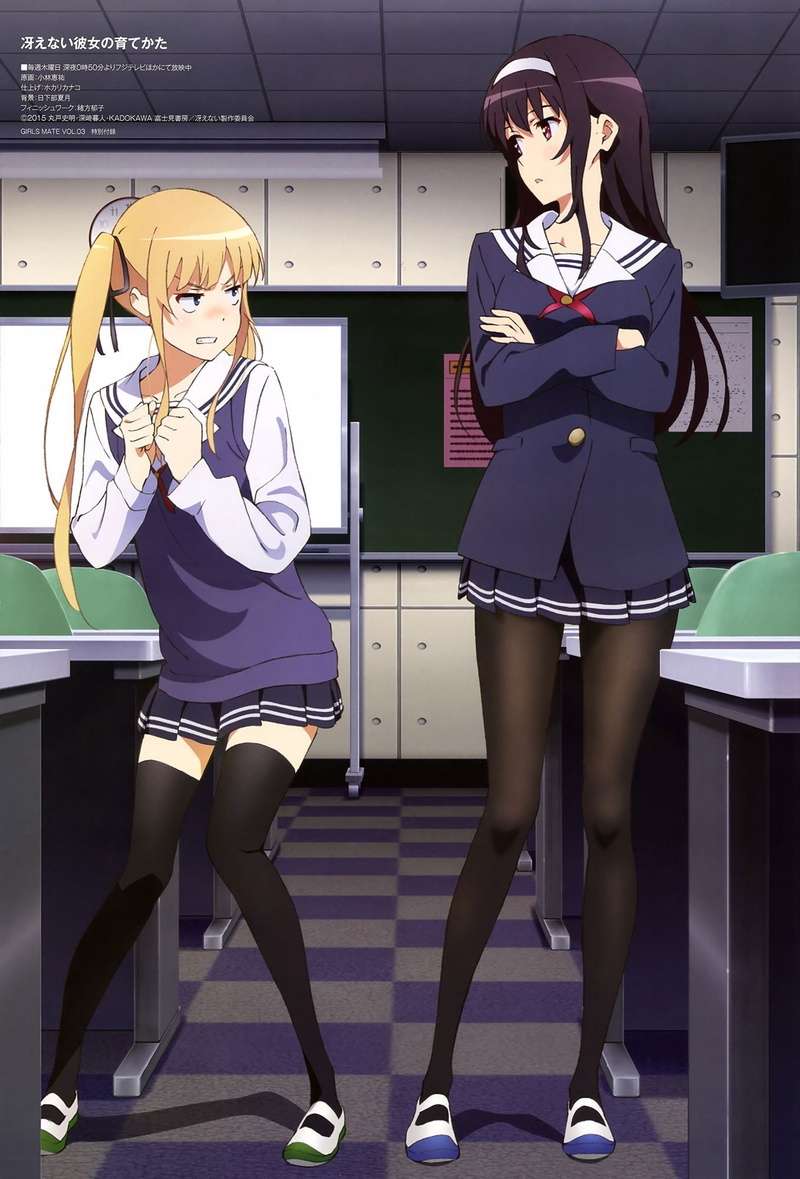 1080P, anime, Kasumigaoka Utaha, Scanned Image, School Uniform, Sawamura Eriri Spencer, Anime Girls, Saenai Heroine No Sodatekata